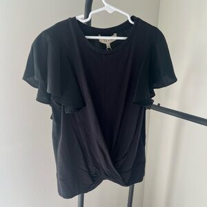 NWT Size XS Black Lenon Top